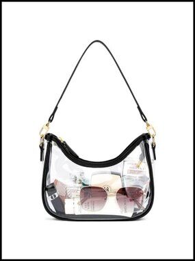 Clear PVC Shoulder Bag Crossbody Stadium Concert Purse